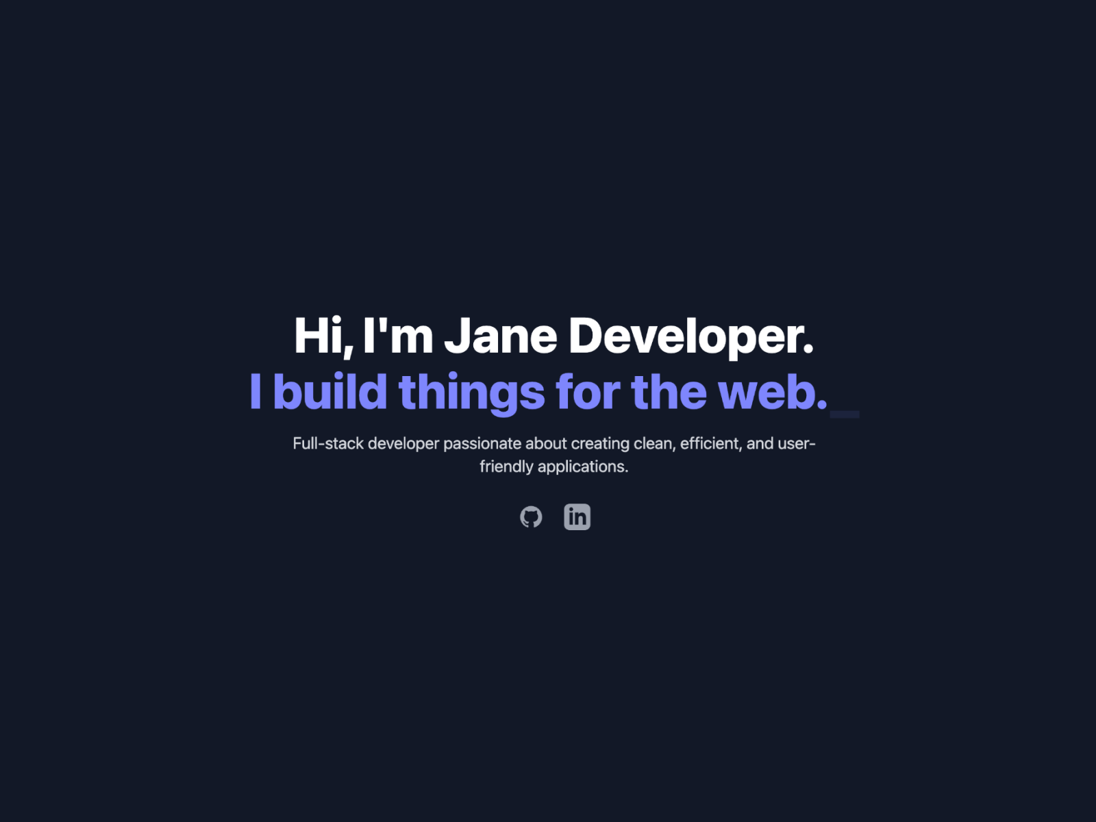 Coder Bio template preview